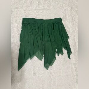 New xl green sheer mesh short mini skirt fairy festival rave boho raver